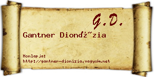Gantner Dionízia névjegykártya